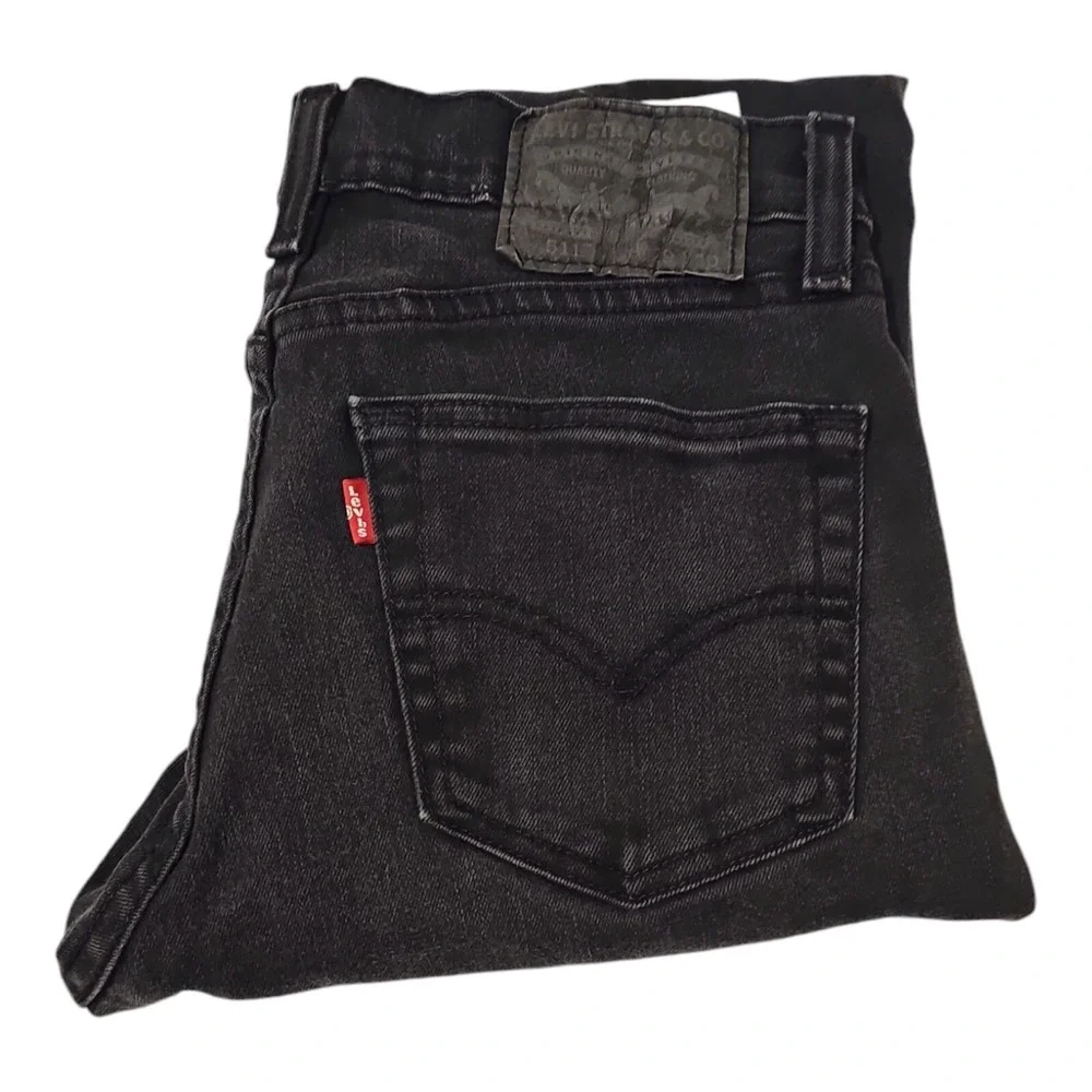 Levis Mens Black 511 Performance Slim Straight Stretch Denim Jeans‎ Size 29x30